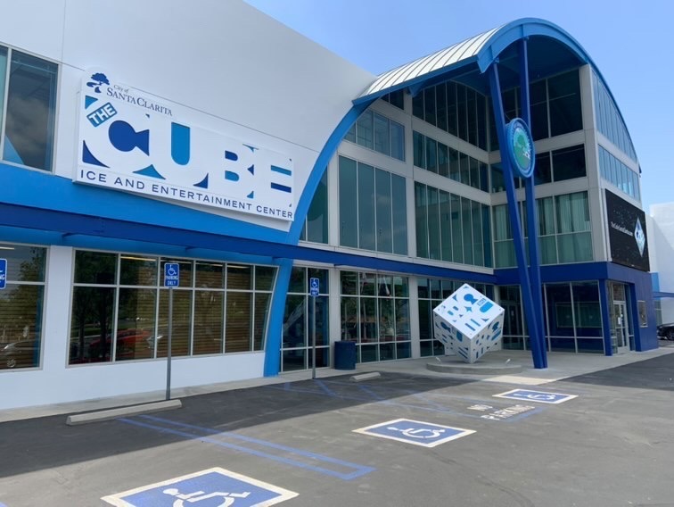 The Cube Ice and Entertainment Centers unique exterior design.