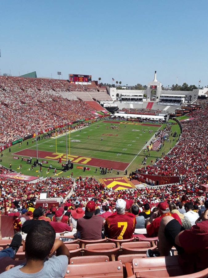 USC Football Game; one of the many events students get to enjoy if they attend school here.