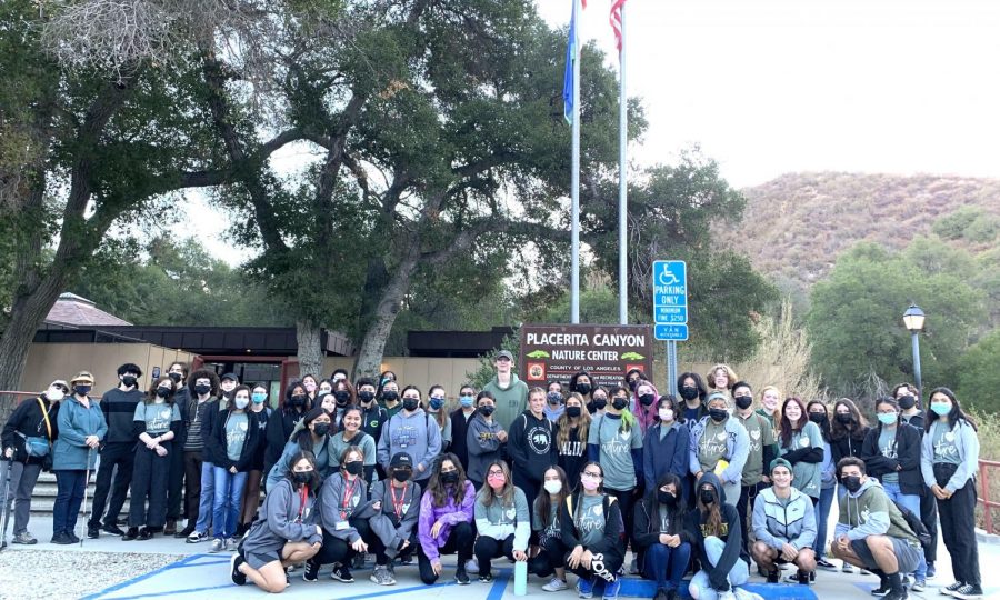 The Eco-Chicos Environmental Club goes on a hike at Placerita Canyon to enjoy nature.