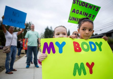 Students protest during the first few weeks of school.