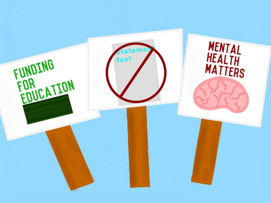 The American Education system almost entirely runs on standardized testing, which affects students mental health and there is not enough funding to provide students the resources they need.