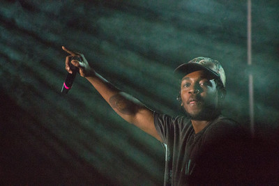 Kendrick Lamar performing at Pitchfork Music Festival in 2014.