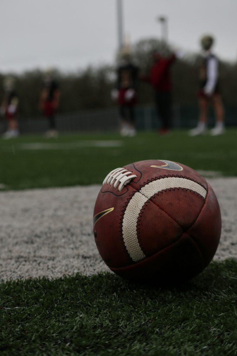 Football on the field (Mia Espinoza).