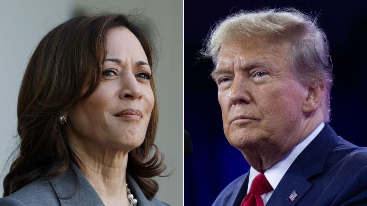 Vice President Kamala Harris (left) and Former President Donald Trump (right)