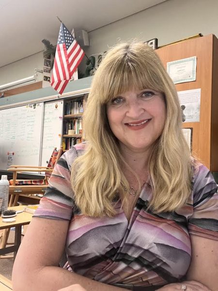Mrs. Wilken in her classroom.