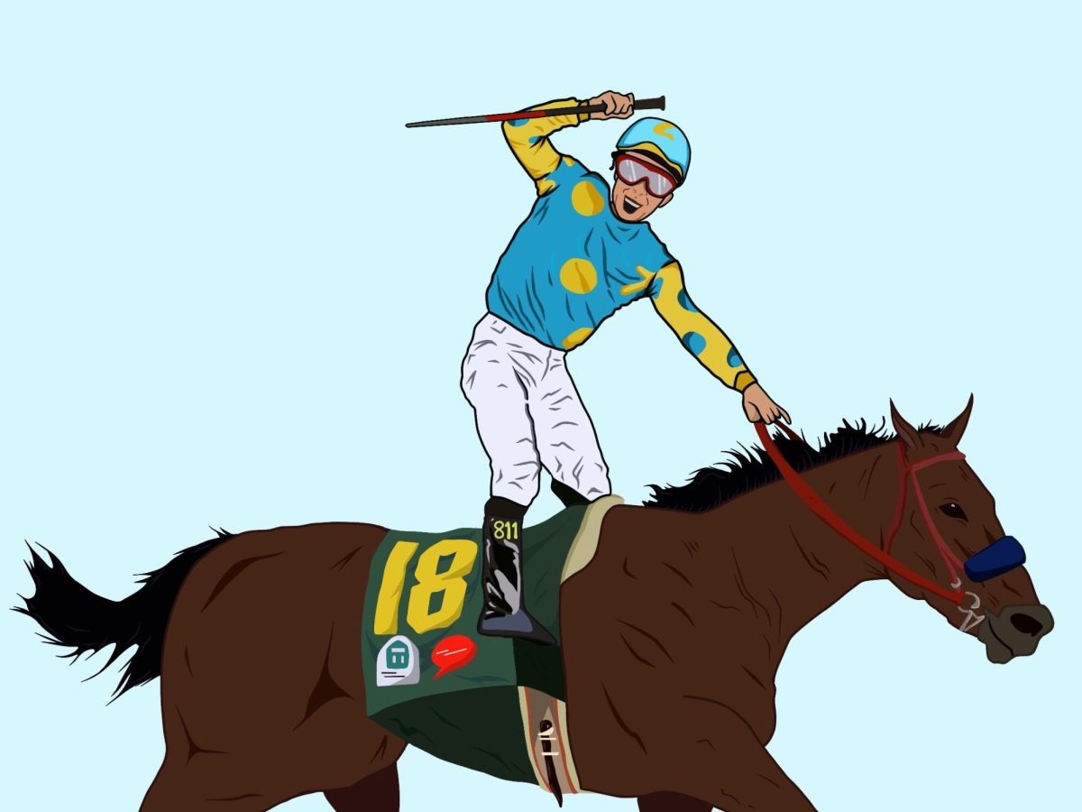 Drawing of a participant in the Derby.