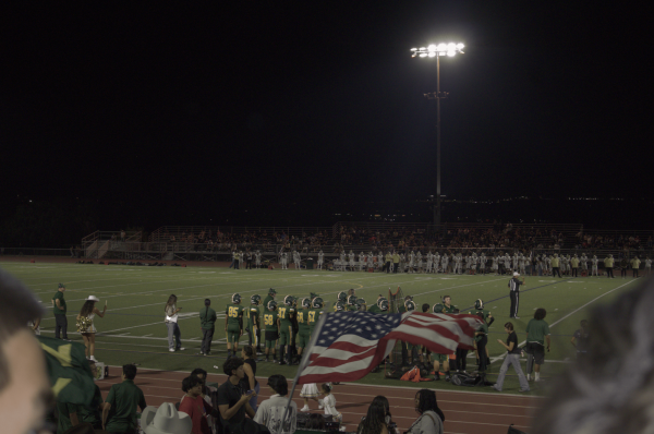 View from the student section during homecoming game.