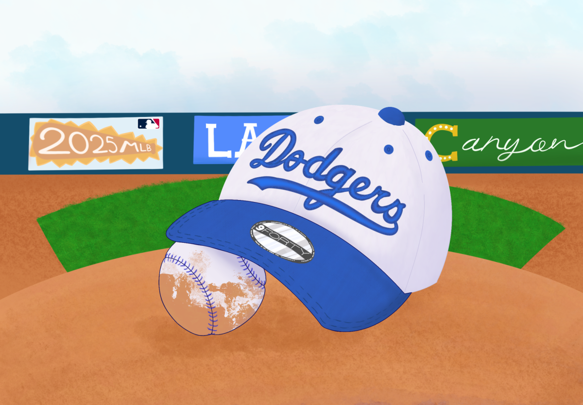 A Dodgers hat is shown to represent that the season has continued on! 