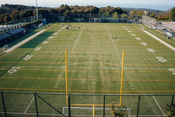 A picture of a football field