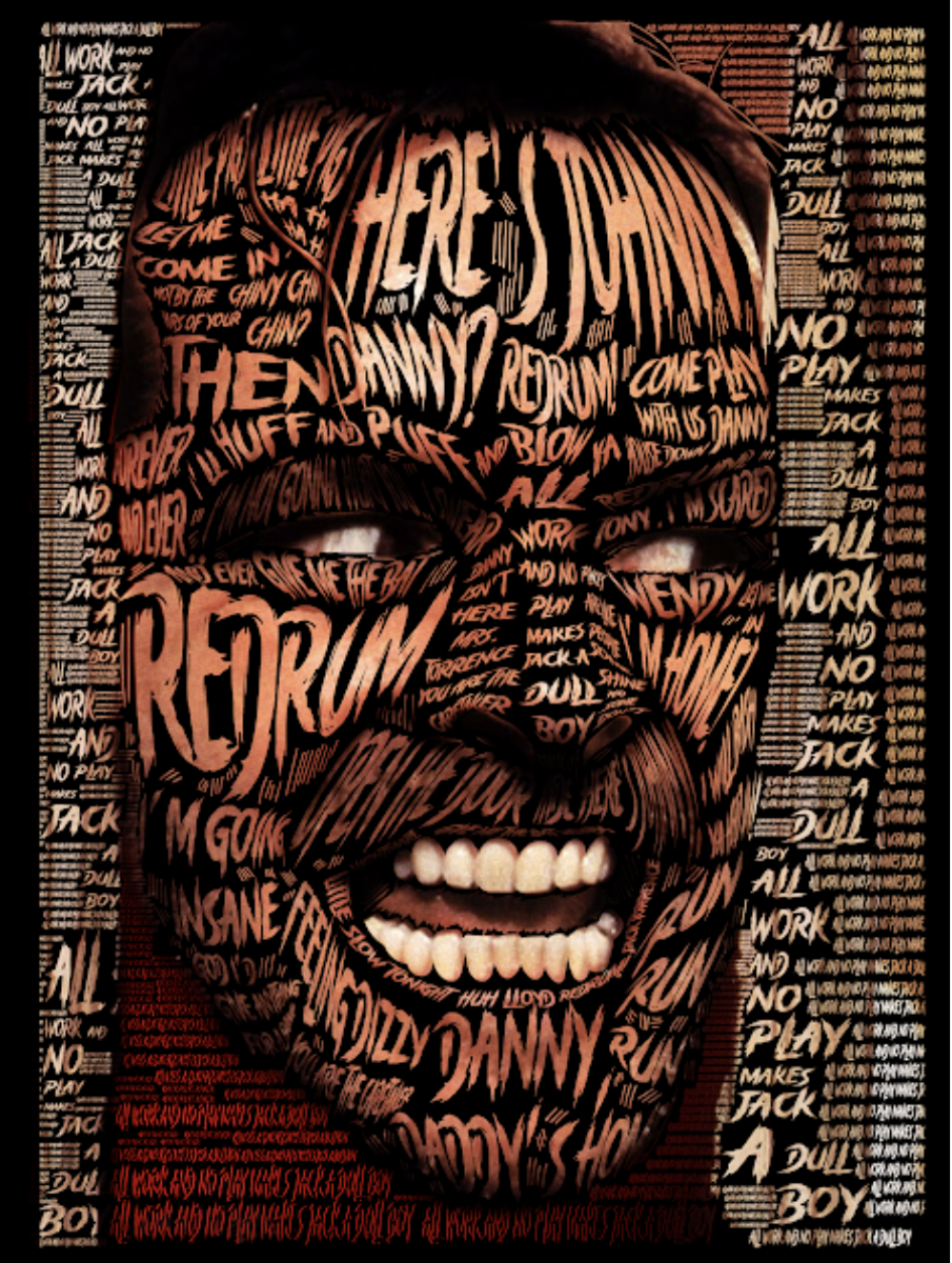 A digital typography art piece created by Crawford.