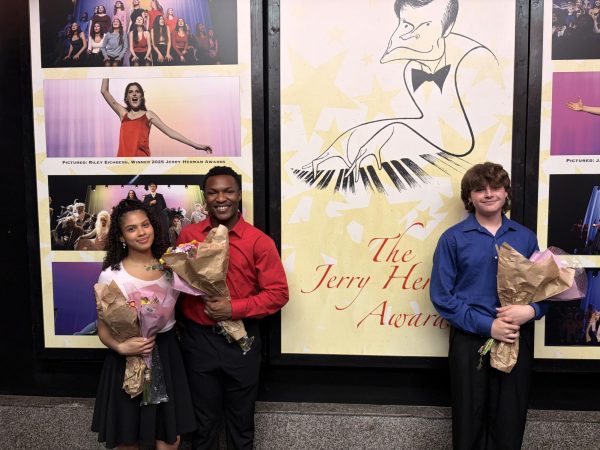 "The Jerry Herman Awards" Best Lead Actor and Actress nominees Josh Ighodaro and Diane Riser with Best Supporting Actor nominee Brandon Davenport!